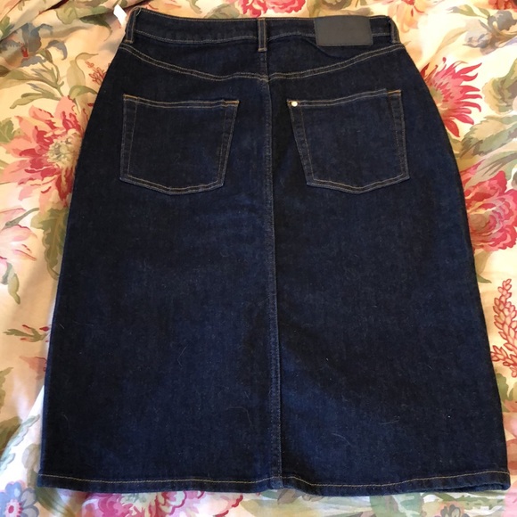 &DENIM size 8 Dark Blue Stretchy Denim Skirt $69 NEW - Picture 9 of 16